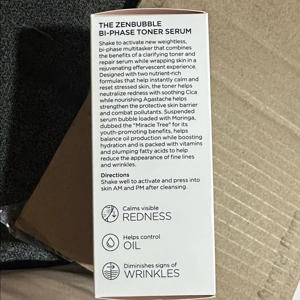 NIB Beautybio The ZenBubble Bi-Phase Toner Serum 50ml (1.7 fl oz)